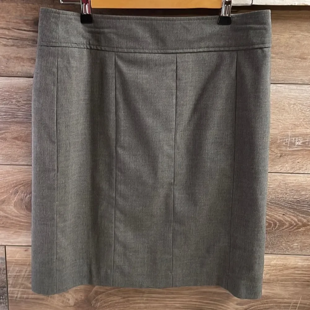 Nue Options Women’s Straight Pencil Skirt Side Zip Back Pockets Gray Size 10P